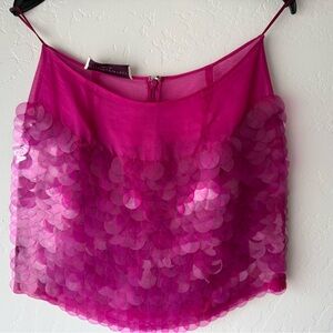 Stella McCartney Fuchsia Huge Sequin Mini Skirt, Size 42